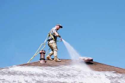 Roof washing service